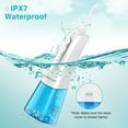thumbnail image 6 of Cordless Water Flosser Dental Teeth Cleaner, INSMART Professional 300ML Tank DIY Mode USB Rechargeable Dental Oral Irrigator for Home and Travel, IPX7 Waterproof 4 Modes Irrigate for Oral Care, 6 of 7