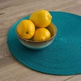 thumbnail image 5 of Nvzi Dark Teal Round Place Mats for Kitchen Table,Vinyl Woven Placemats Heat Resistant Table mats (4, Dark Teal), 5 of 8
