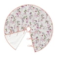 thumbnail image 2 of Daiia Orchids Flowers Drawing Merry Christmas Tree Skirt , Xmas Large Lace-up Tree Skirt, Santa Snowflakes Rustic Home Decorations New Year Party Farmhouse Decor-30", 2 of 7