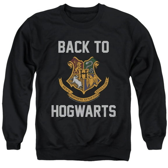 Harry Potter I'D Rather Be At Hogwarts 1 Unisex Adult Crewneck Sweatshirt,Black, Medium