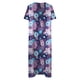 thumbnail image 3 of WILLBEST Vestidos de Algodon Vestido para Mujer Casual Cuello En V Manga Corta Bragueta con Botones Vestido Estampado Floral con Bolsillo Vestido Largo Casual Maxi Chica, 3 of 3
