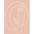 thumbnail image 2 of Mosher, Deidre 25x32 Black Ornate Wood Framed with Double Matting Museum Art Print Titled - Figure Line Woman on Blush, 2 of 4