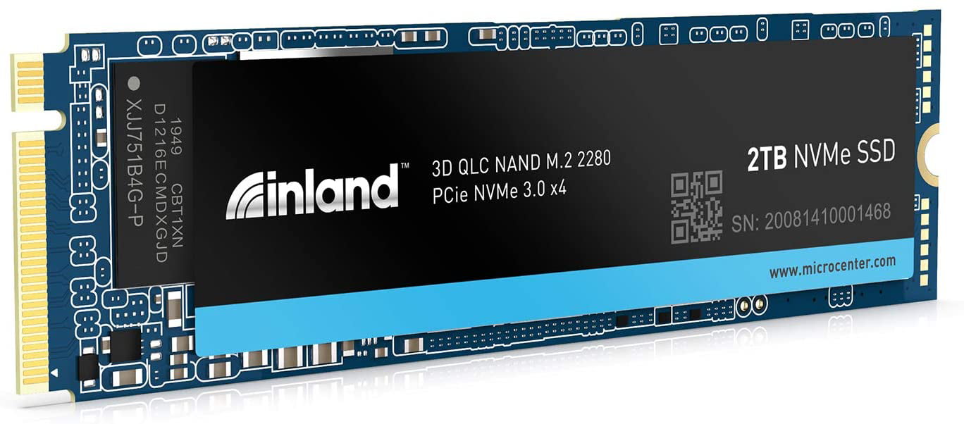 Inland Professional 2TB SSD 3D QLC NAND M.2 2280 PCIe NVMe 3.0 x4 Internal Solid State Drive 2TB 