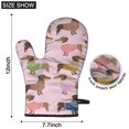 thumbnail image 6 of Cute Oven Mitts,Colorful Funny Dachshund Oven Mitt 2-Pack Set,Kitchen Gloves for Oven,Heat Resistant Oven Mitts 7.7"x12", 6 of 7
