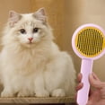 thumbnail image 3 of Pet Comb Stainless Steel Pin Plastic Material One Click Hair Removal Massage Effect Easy Clean for Cats Dogs Shedding Management, 3 of 5