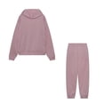 thumbnail image 1 of Suéter de manga larga grueso y pantalones de dos piezas para mujer, moda informal de otoño e invierno, 1 of 5