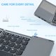 thumbnail image 2 of Innotech Teclado Bluetooth Plegable c/Panel Táctil, Inalámbrico, Portátil, Recargable, Tamaño Completo, Ultrafino, de Bolsillo, p/Tableta Android, Windows, iOS, Teclado Bluetooth 3 Pliegues, 2 of 6