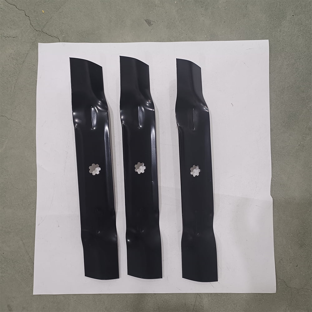 3 pieces D140 High Lift Blades Replace for GY20852 GX21784,John Deere 48 inch Lawn Mower E140 E160 E150 E170 LA145 LA140 Tractor
