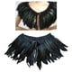 thumbnail image 3 of Capa de plumas, bufandas góticas, accesorios, hombro de bruja, cisne negro para Halloween A, 3 of 8