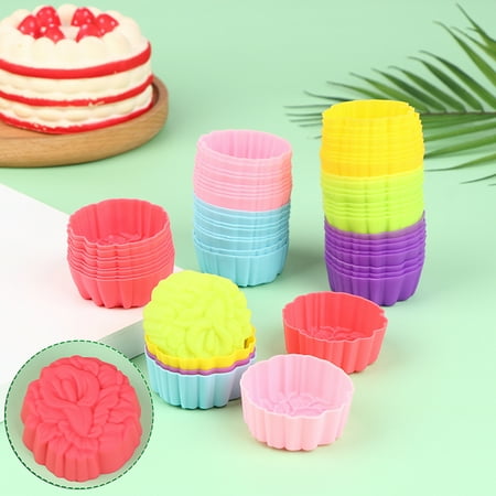 

6Pcs 5cm Morning Glory Pudding Mold Muffin Cake Silicone Molds Accessories