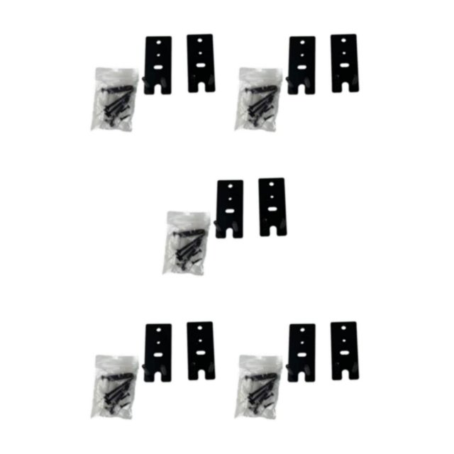 Guardoinrt Étagère Murale Robuste et Durable Support de Haut-Parleur en Métal Noir 5ensemble
