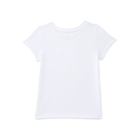 Wonder Nation Toddler Girls Tee with Short Sleeves, Sizes 18M-5T