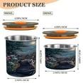 thumbnail image 3 of Wobogo Raccoon Trip Food Storage Jars 304 Food Grade Stainless Steel Canisters With Vacuum Airtight Lids for Coffee Snacks Nuts Cereal 500ML, 3 of 9