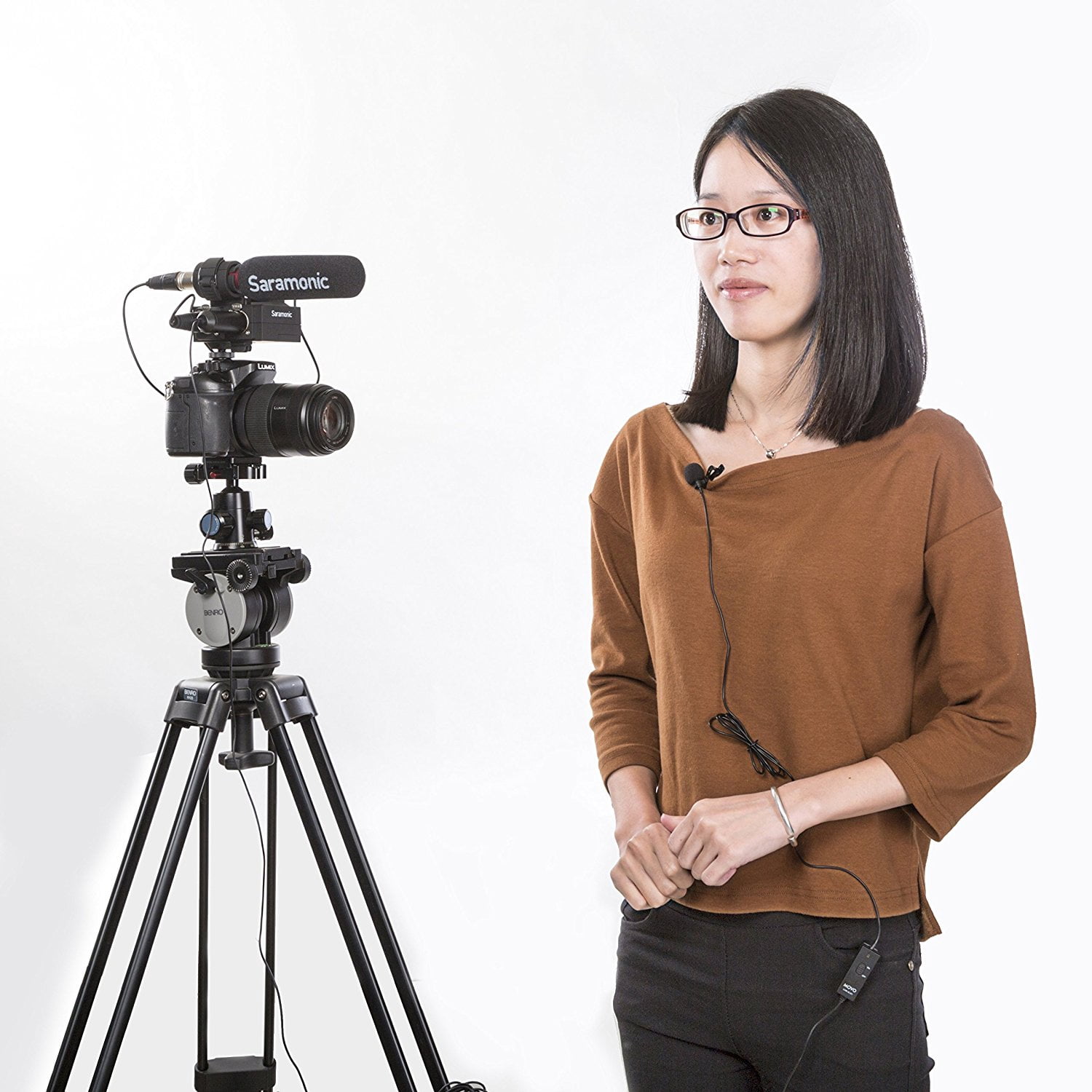 Movo LVM-XLR1 Self-Powered XLR Omnidirectional Lavalier Microphone for Mixers, Recorders, Camcorders & More