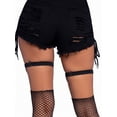thumbnail image 3 of Leg Avenue Women's Bat O Ring Studded Thigh High Garter Suspender, 3 of 4