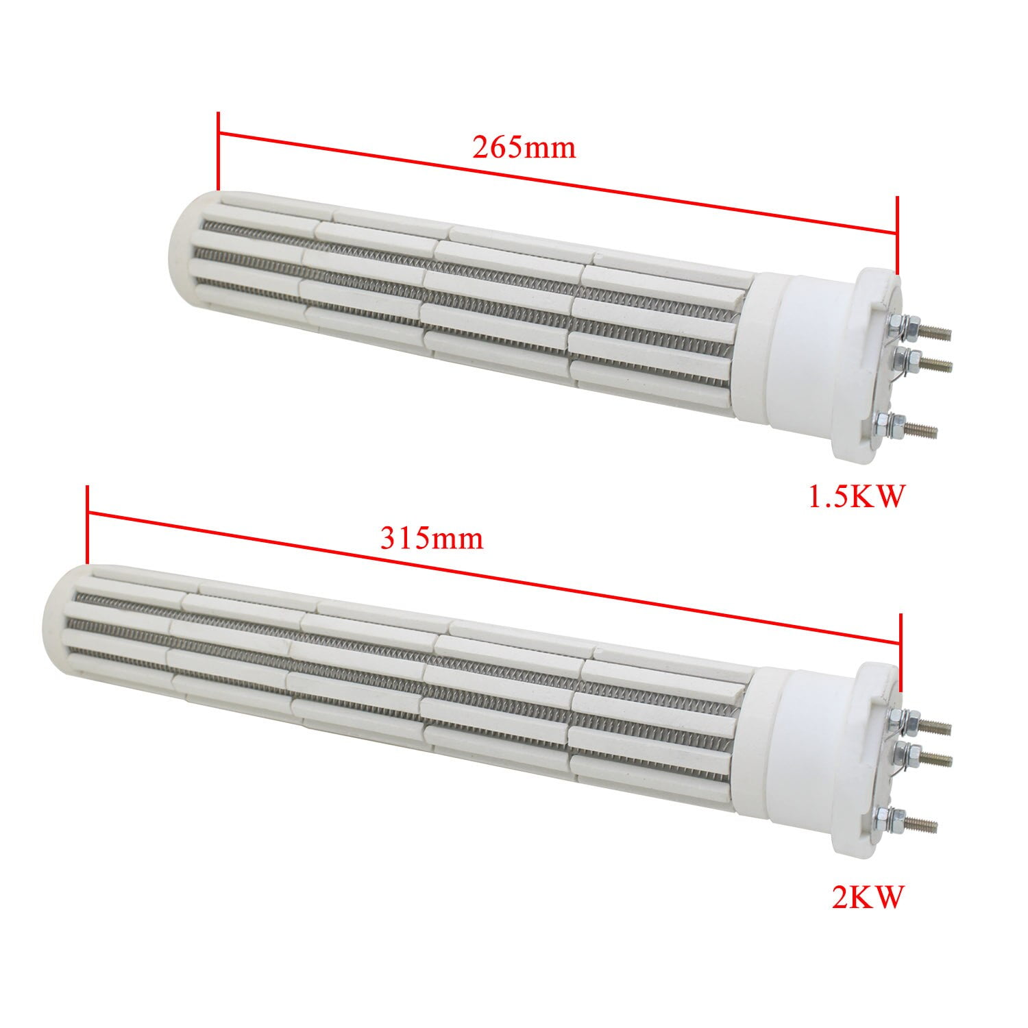 ceramic heating tube ceramic heating rods heating element for water heater 220v water heater element 2kw/1kw/1.5kw