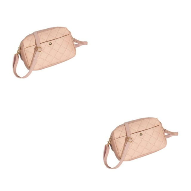 Youkk Wide Application Handbag Lightweight And Portable Messenger Bag Fashionable And Versatile Gifts pink 2Set