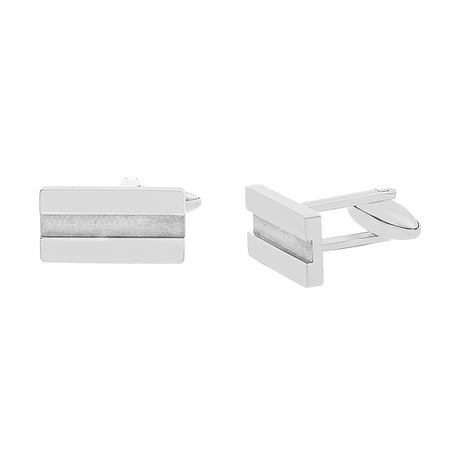 Stainless Steel Double Rectangle Cufflinks