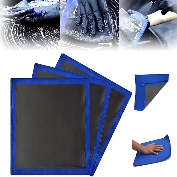 LAMIRO Car Magic Clay Towel, Clay Decontamination Towel, Auto Detailing Clay Bar Towel, Microfiber Claybar Towel, Home Cleaning Fine Grade Clay Bar Glove for Cleaning Auto Clay Mitt (2pcs)