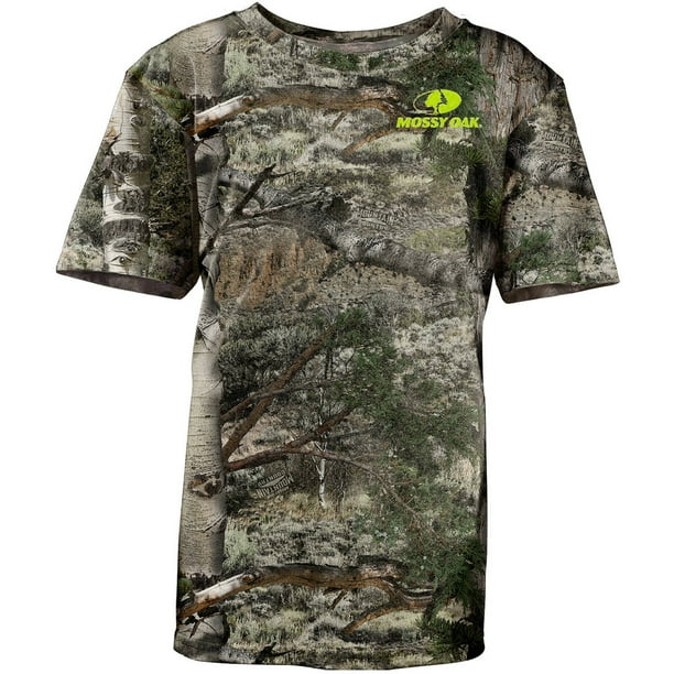 Mossy Oak Youth Camo Short Sleeve Crew Tee