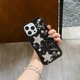 thumbnail image 5 of for iPhone XR Case Bling Stars 3D Hearts Diamond Twinkle Star Glitter Y2K Spark Luxury Girly Aesthetic Personalized Design for Women Girls Teens Soft Transparent TPU Case, 6.1", Black, 5 of 11