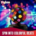 thumbnail image 2 of Playbees Rotating Disco Ball with LED Lights - Create a Dazzling Dance Atmosphere - Neon Birthday Party Vibes - Dance Party Supplies & Accessories - 11", 2 of 6