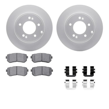 Dynamic Friction Company Rear Geospec Brake Rotors with 5000 Advanced Brake Pads includes Hardware 4512-03125