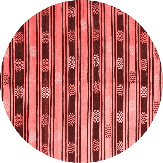 Ahgly Company Indoor Round Southwestern Red Country Area Rugs, 6' Round