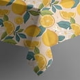 thumbnail image 5 of Yellow Lemon Fruit Flowers Pink Pattern Square Tablecloth,Waterproof Square Table Cover,Wipeable Spillproof Washable Table Cover for Home Kitchen Party Decor 42"X42"(107x107cm), 5 of 6