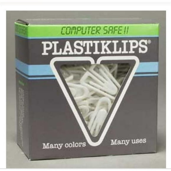 Plastiklips Pinces à Papier Grande Taille 200 Pack Blanc ()