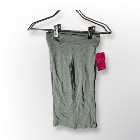 CAPEZIO Girls' Future Star Rollwaist Pants Gray - XS