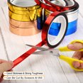 thumbnail image 4 of Uxcell 5mm 10mm 15mm Width 50m Prism Tape Holographic Reflective Adhesive for Crafting Wrapping Decoration Rose Gold, 4 of 5