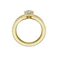 thumbnail image 3 of 1.00 T.C.W Brilliant Marquise Cut Natural Diamond Latest Design Solitiare with Accents Engagement Ring for Women Solid 18K Yellow Gold Size 3, 3 of 8