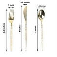 thumbnail image 2 of BalsaCircle 24 Clear 8" Disposable Plastic Cutlery Gold Glittered Handle Tableware, 2 of 8