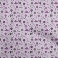 thumbnail image 1 of oneOone Cotton Poplin Purple Fabric Kids Craft Projects Decor Fabric Printed By The Yard 56 Inch Wide, 1 of 5