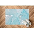 thumbnail image 6 of Blue Rugs, Luxury Rugs, Modern Rug, Colorful Rugs, Wedding Rug, Turquoise Marble Rugs, Front Door Rugs, Cute Rug, Shimmery Rugs, Accent Rug, 2.6'x9.2' - 80x280 cm, 6 of 8