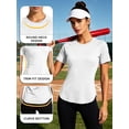 thumbnail image 4 of NELEUS Womens Plus Size Workout Tops for Activewear Athletic Gym Tee Casual Tops Loose Fit Quick Dry Crew Neck,White,US Size 2XL, 4 of 11
