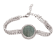 thumbnail image 1 of Denim jean vaquero forro textil Pulsera de tobillera de cadena de tenis, joyería de diamantes, 1 of 3