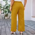 thumbnail image 7 of LYMAYTER Women Casual Trousers High Waist Wide Leg Pants for S-3XL Business Casual Long Straight Pants, 7 of 7