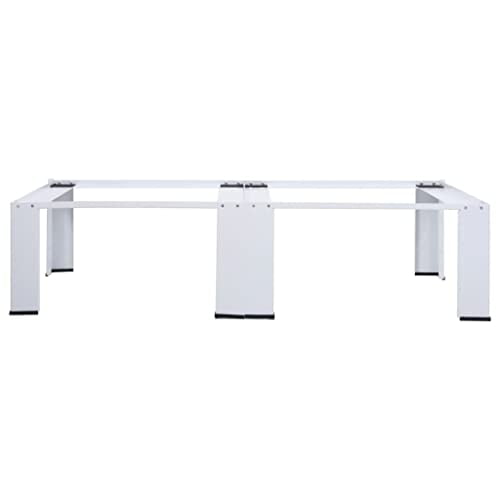 FAMIROSA Washing Machine Pedestal with Pull-Out Shelf White,Weight-28 lbs