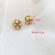 thumbnail image 1 of Pendientes colgantes de metal color dorado Hueco irregular He, 1 of 5