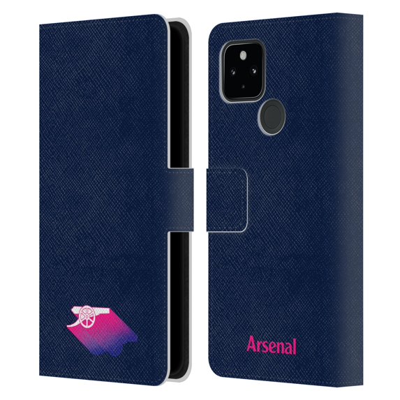 Head Case Designs Officially Licensed Arsenal FC Crest and Gunners Logo Gradient Leather Book Wallet Case Cover Compatible with Google Pixel 4a 5G
