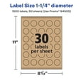 thumbnail image 6 of Avery Kraft Brown Round Labels, 1.25" Diameter, 1,500 Labels, 6 of 9