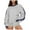 Light Gray, variant on Pimfylm Womens Oversized Sweatshirts Hoodies Fleece Crewneck Sweaters Casual Tops Comfy Fall Fashion Outfits Winter Clothes 2025 Navy, XL