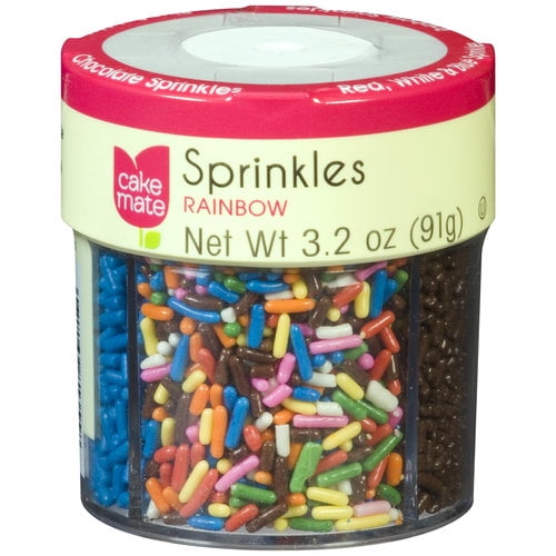 Cake Mate Rainbow Sprinkles, 3.2 oz