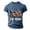 Blue, variant on 250 Anniversary USA Polo Shirt Patriotic Graphic T Shirt Independence Day Commemorative Knit Tee For Casual Wear