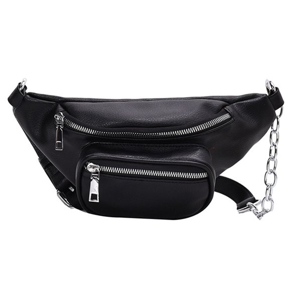 1pc Bolso de cintura para mujer Bolso de un hombro Bolsillo con honda Bolsos cruzados de PU
