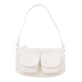 thumbnail image 2 of Bolso de hombro para mujeres axila casual de mango superior elegante para la oficina de compras Blanco, 2 of 8