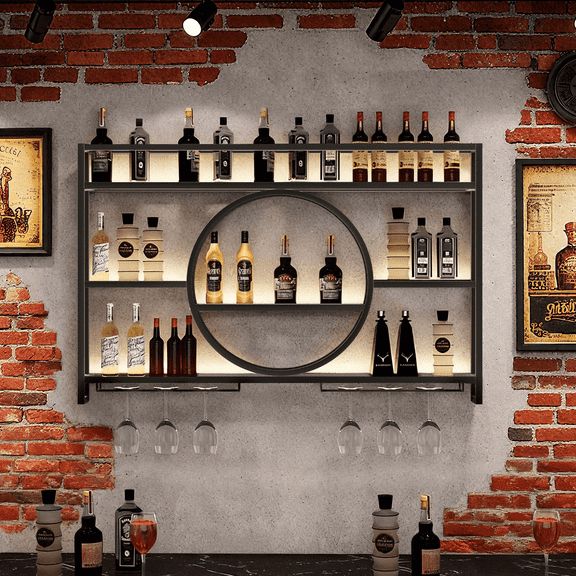 Wall Mount Wine Display Rack