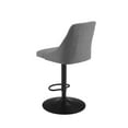 thumbnail image 4 of Powell Pierson 25-33" Indoor Adjustable Metal Swivel Bar Stool, Gray, 4 of 12